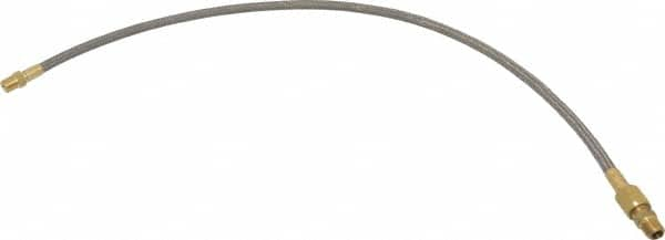 Made in USA - 24" OAL, 3/16" ID, 3,000 Max psi, Flexible Metal Hose Assembly - Americas Tooling