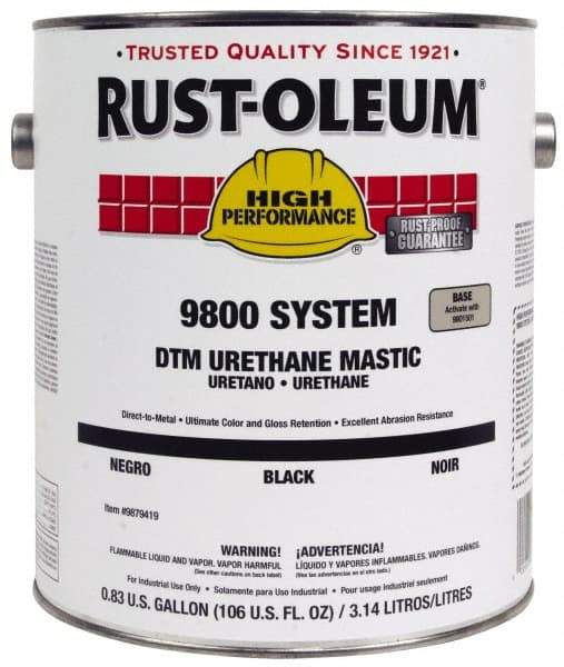 Rust-Oleum - 1 Gal Gloss Silver Gray Urethane Mastic - 162 to 274 Sq Ft/Gal Coverage, <340 g/L VOC Content, Direct to Metal - Americas Tooling