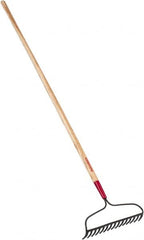 Razor-Back - Bow Rake with 66" Straight Wood Handle - Exact Industrial Supply