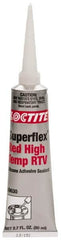 Loctite - 80 mL Tube Red RTV Silicone Joint Sealant - 30 min Tack Free Dry Time, 24 hr Full Cure Time, Series 135 - Americas Tooling