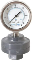 Plast-O-Matic - 60 Max psi, 2 Inch Dial Diameter, PVC Pressure Gauge Guard and Isolator - 3% Accuracy - Americas Tooling