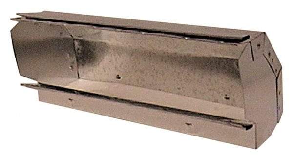 Made in USA - 2-1/4" ID Galvanized Duct Shortway 90° Stack El - 10" Long, Standard Gage, 20 Piece - Americas Tooling