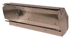 Made in USA - 3-1/4" ID Galvanized Duct Shortway 90° Stack El - 12" Long, Standard Gage, 40 Piece - Americas Tooling