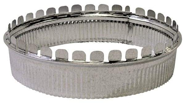 Made in USA - 7" ID Galvanized Duct Round Starting Collar - Standard Gage, 50 Piece - Americas Tooling