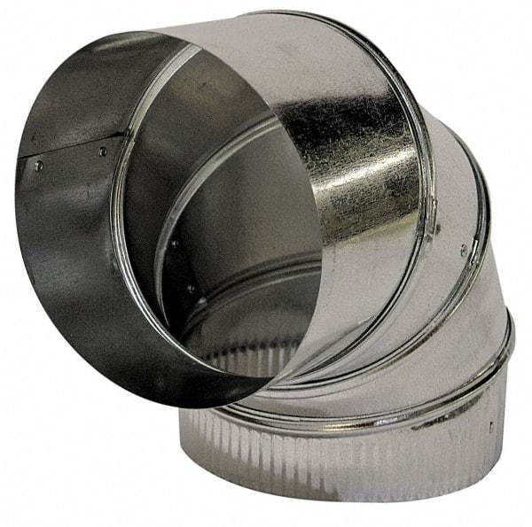 Made in USA - 14" ID Galvanized Duct Round Adjustable Elbow - 24 Gage, 3 Piece - Americas Tooling