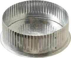 Made in USA - 6" ID Galvanized Duct Tee Cover with Crimp - Standard Gage, 30 Piece - Americas Tooling