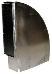 Made in USA - Galvanized Duct Flatway 90° Stack El - 10" Wide x 3-1/4" High, Standard Gage, 14 Piece - Americas Tooling