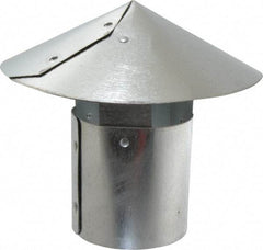 Made in USA - 3" ID Galvanized Duct Rain Cap - 28 Gage, 24 Piece - Americas Tooling