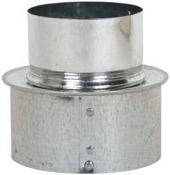 Made in USA - 4" ID Galvanized Duct Shortway Reducer without Crimp - Standard Gage, 35 Piece - Americas Tooling