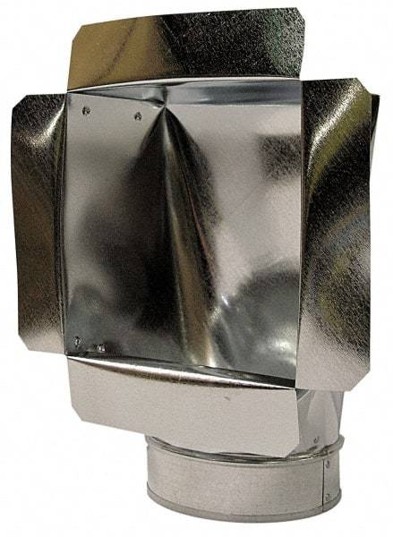 Made in USA - 6" ID Galvanized Duct Side Ceiling Box - 6" Long x 6" Wide, Standard Gage, 20 Piece - Americas Tooling