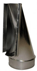 Made in USA - 6" ID Galvanized Duct End Stack Boot - 2-1/4" Long x 10" Wide, Standard Gage, 25 Piece - Americas Tooling