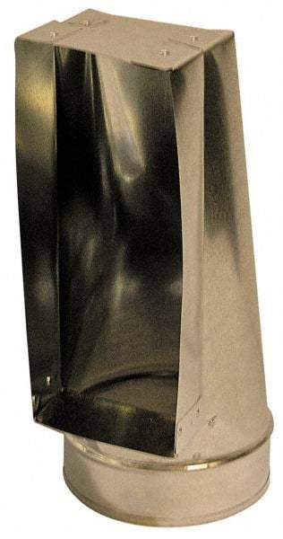 Made in USA - 6" ID Galvanized Duct End Register Boot - 10" Long x 6" Wide, Standard Gage, 20 Piece - Americas Tooling