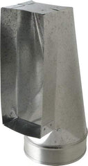 Made in USA - 6" ID Galvanized Duct End Register Boot - 10" Long x 4" Wide, Standard Gage, 25 Piece - Americas Tooling