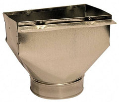 Made in USA - 6" ID Galvanized Duct Register Pan - 10" Long x 6" Wide, Standard Gage, 25 Piece - Americas Tooling