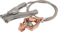 Hubbell Workplace - 19 AWG, 5 Ft., Alligator Clip, Hand Clamp, Grounding Cable with Clamps - Noninsulated, Federal Specification A-A-59466-010 - Americas Tooling