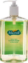 MICRELL - 12 oz Pump Bottle Liquid Soap - Antibacterial, Amber, Light Fragrance Scent - Americas Tooling