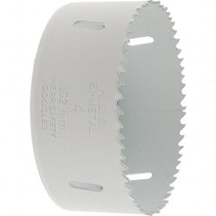 Value Collection - 4" Diam, 1-1/2" Cutting Depth, Hole Saw - Bi-Metal Saw, Toothed Edge - Americas Tooling