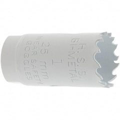 Value Collection - 1" Diam, 1-1/2" Cutting Depth, Hole Saw - Bi-Metal Saw, Toothed Edge - Americas Tooling