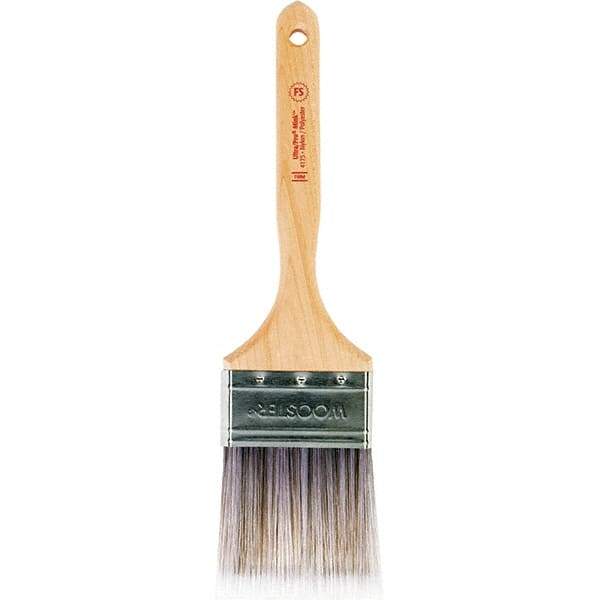 Wooster Brush - 3" Flat Nylon/Polyester Sash Brush - 3-3/16" Bristle Length, 7.88" Maple Fluted Handle - Americas Tooling