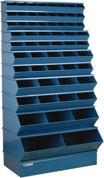 Stackbin - 11 Bin, Shelving Unit with Openings & Base - 37" Wide x 76" High - Americas Tooling