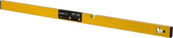 Smart Tool - 48" Long 2 Vial Box Beam Level - Aluminum, Yellow, 1 Level & 1 Plumb Vials - Americas Tooling