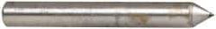 Made in USA - 1" Long x 1/8" Shank Diam Single Point Diamond Dresser - 60° Included Angle - Americas Tooling