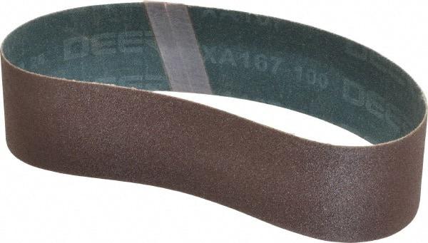 Made in USA - 2" Wide x 18-15/16" OAL, 100 Grit, Aluminum Oxide Abrasive Belt - Aluminum Oxide, Fine, Coated - Americas Tooling