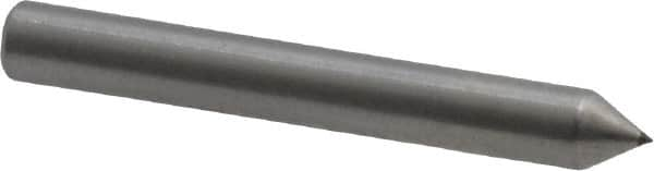 Made in USA - 1" Long x 1/8" Shank Diam Single Point Diamond Dresser - 60° Included Angle - Americas Tooling