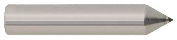 Made in USA - 3/4 Carat Single Pencil Point Diamond Dresser - 2" Long x 3/8" Shank Diam, 60° Included Angle - Americas Tooling