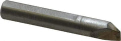 Made in USA - 0.015" Single Point Diamond Dresser - 1-9/16" Long x 1/4" Shank Diam, 40° Included Angle - Americas Tooling