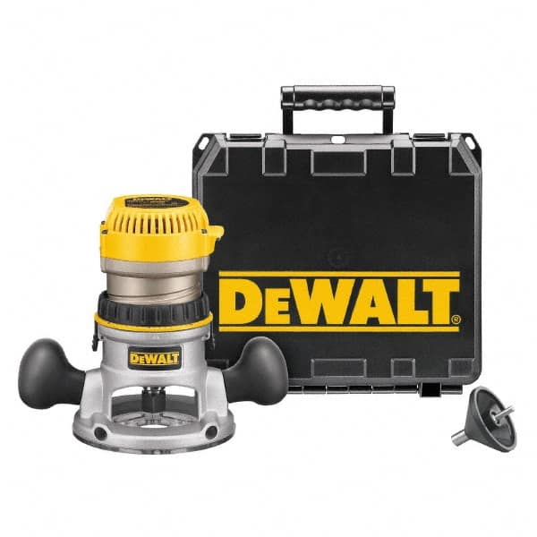 DeWALT - 1.75 hp, 24,500 RPM, Fixed Base Router Kit - 11 Amps, 1/4 and 1/2 Inch Collet - Americas Tooling