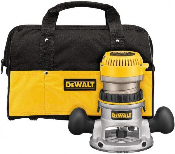 DeWALT - 2.25 hp, 8,000 to 24,000 RPM, Fixed Base Router Kit - 12 Amps, 1/4 and 1/2 Inch Collet - Americas Tooling