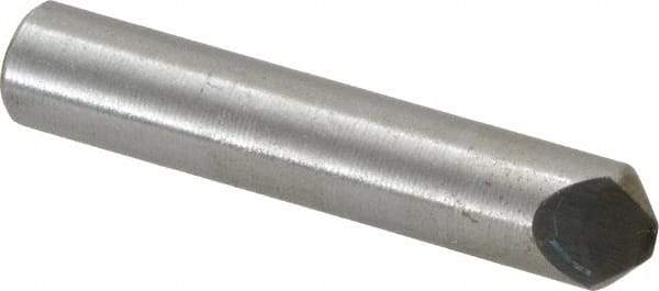 Value Collection - 1/4 Carat Single Point Chisel Edge Diamond - 2" Long x 3/8" Shank Diam, 75° Included Angle - Americas Tooling