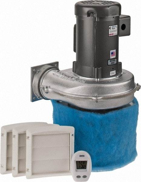 Electra-Kool - 1 Phase, 6/3.7 to 3 Amp, 455 CFM, 3,450 RPM, 200 Cubic Ft. Filtered Enclosure Blower - 2 Inch Inside Width - Americas Tooling