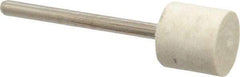 Value Collection - 1/2" Diam, 1/8" Shank Diam, Cylinder Shaped Mounted Bob - Hard Density, 1/2" Head Length, Wool Felt - Americas Tooling