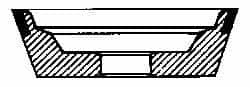 Norton - 3-3/4" Diam, 1-1/4" Hole Size, 1-1/2" Overall Thickness, 120 Grit, Type 11 Tool & Cutter Grinding Wheel - Fine Grade, Diamond, R Hardness, Resinoid Bond - Americas Tooling