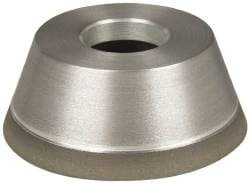 Made in USA - 3-3/4" Diam, 1-1/4" Hole Size, 1-1/2" Overall Thickness, 100 Grit, Type 11 Tool & Cutter Grinding Wheel - Fine Grade, Diamond - Americas Tooling