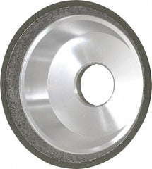 Made in USA - 5" Diam, 1-1/4" Hole Size, 1-3/4" Overall Thickness, 150 Grit, Type 11 Tool & Cutter Grinding Wheel - Very Fine Grade, Diamond - Americas Tooling