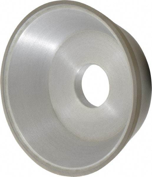 Made in USA - 5" Diam, 1-1/4" Hole Size, 1-3/4" Overall Thickness, 100 Grit, Type 11 Tool & Cutter Grinding Wheel - Fine Grade, Diamond - Americas Tooling