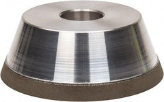 Made in USA - 5" Diam, 1-1/2" Hole Size, 1-3/4" Overall Thickness, 220 Grit, Type 11 Tool & Cutter Grinding Wheel - Very Fine Grade, Diamond - Americas Tooling