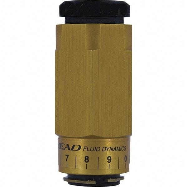 Mead - 1/4" NPTF Threaded Flow Control Valve - 0 to 250 psi & Aluminum Material - Americas Tooling