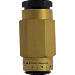 Mead - 3/8" NPTF Threaded Flow Control Valve - 0 to 250 psi & Aluminum Material - Americas Tooling