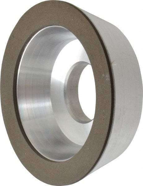 Made in USA - 4" Diam, 1-1/4" Hole Size, 1-1/4" Overall Thickness, 220 Grit, Type 11 Tool & Cutter Grinding Wheel - Very Fine Grade, Diamond - Americas Tooling