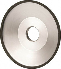 Made in USA - 6" Diam, 1-1/4" Hole Size, 1" Overall Thickness, 100 Grit, Type 12 Tool & Cutter Grinding Wheel - Fine Grade, Diamond - Americas Tooling