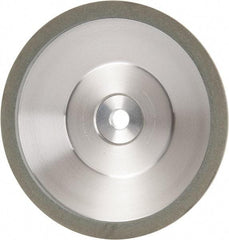 Made in USA - 6" Diam, 1-1/4" Hole Size, 1" Overall Thickness, 100 Grit, Type 12 Tool & Cutter Grinding Wheel - Fine Grade, Diamond - Americas Tooling