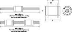 Thomson Industries - 3/16" ID, Two Linear Bearing Instrument Set - 3/8" Overall Height, 4" Overall Width, 3/8" OD - Americas Tooling