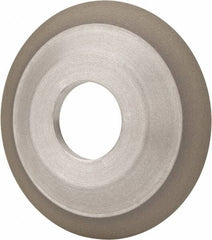 Made in USA - 4" Diam, 1-1/4" Hole Size, 1/2" Overall Thickness, 100 Grit, Type 12 Tool & Cutter Grinding Wheel - Fine Grade, Diamond - Americas Tooling