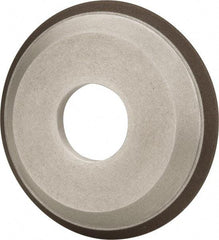 Made in USA - 4" Diam, 1-1/4" Hole Size, 1/2" Overall Thickness, 220 Grit, Type 12 Tool & Cutter Grinding Wheel - Very Fine Grade, Diamond - Americas Tooling