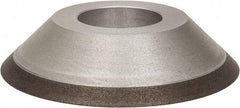 Made in USA - 3-1/2" Diam, 1-1/4" Hole Size, 3/4" Overall Thickness, 100 Grit, Type 15 Tool & Cutter Grinding Wheel - Fine Grade, Diamond - Americas Tooling