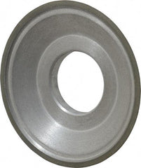 Made in USA - 3-1/2" Diam, 1-1/4" Hole Size, 3/4" Overall Thickness, 100 Grit, Type 15 Tool & Cutter Grinding Wheel - Fine Grade, Diamond - Americas Tooling